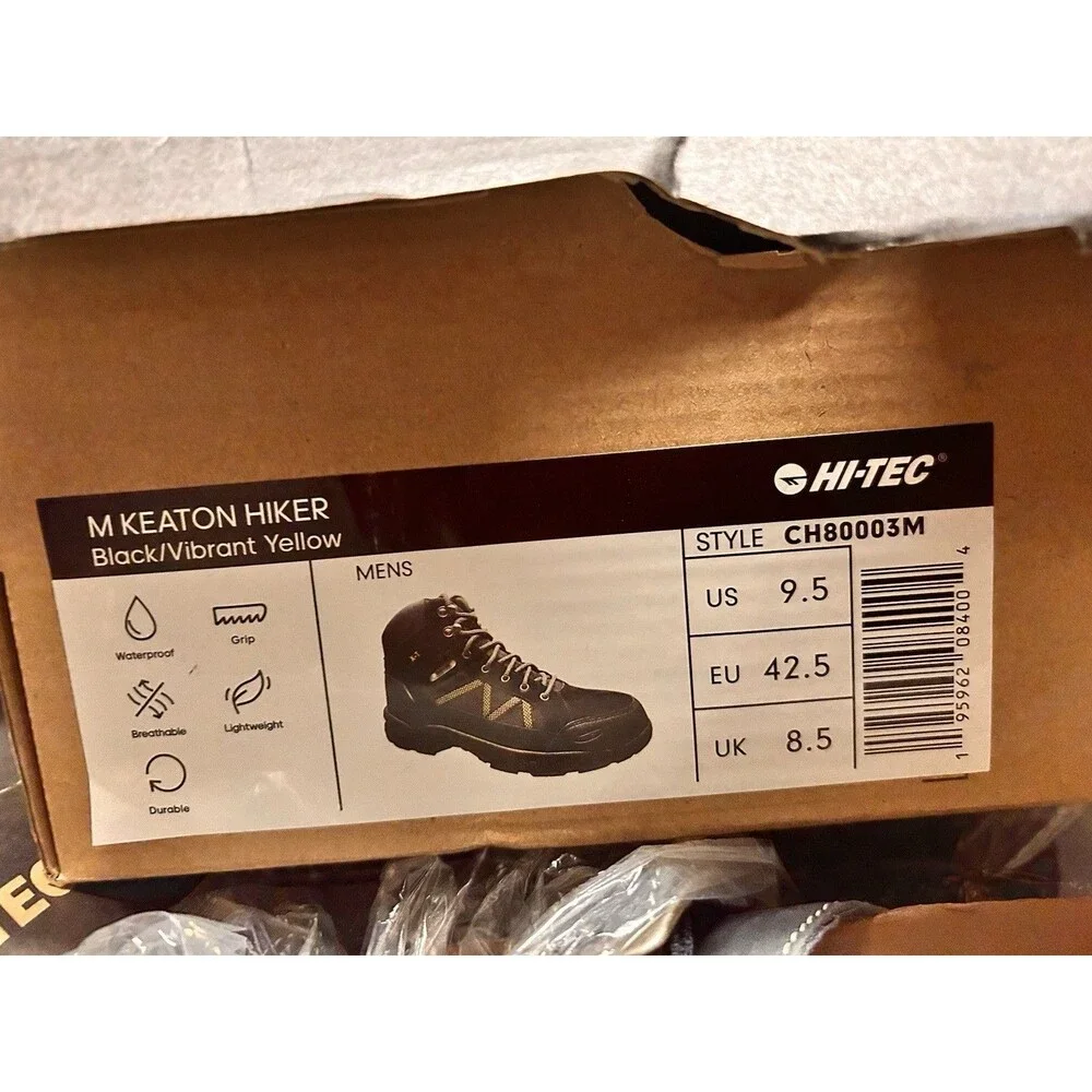 Hi-Tec X-T M Keaton Hiker Steel Toe Boots Mens 9.5 Waterproof Slip Resistant